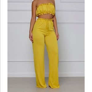 Yellow Pardon Me Pant Set (S)